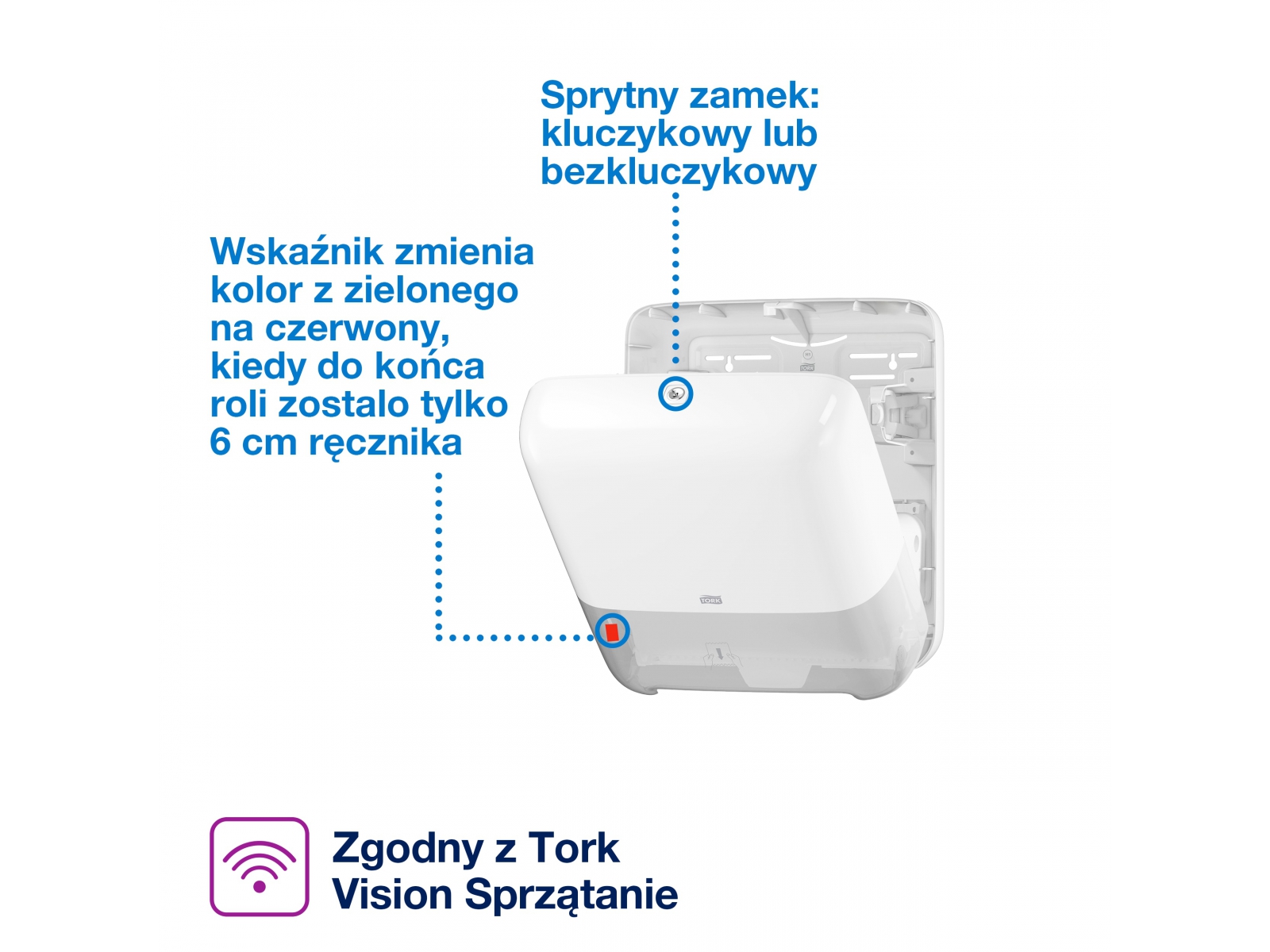 Dozownik H1 Tork Matic 551000 White